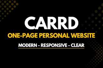 design a carrd personal website or portfolio