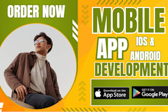 develop custom mobile app, android app, ios app using flutter and react native