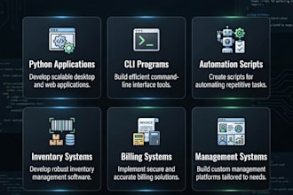 develop custom python scripts, automation tools and cli applications