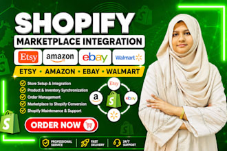 integrate etsy amazon ebay and walmart with shopify