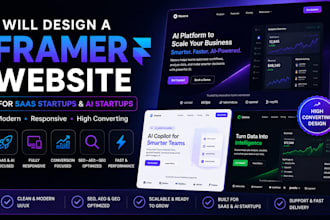 design a framer website for saas startups and ai startups