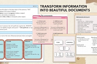 turn your content into an engaging workbook or PDF
