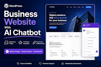 design wordpress business website development with ai chatbot