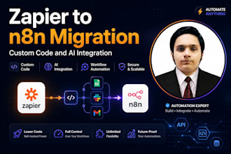 migrate zapier automation to n8n or custom code