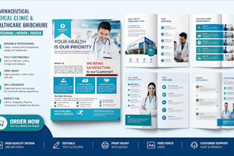 design pharmaceutical medical clinic and healthcare brochure