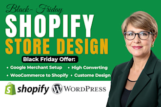 design shopify store, dropshipping website and gmc setup