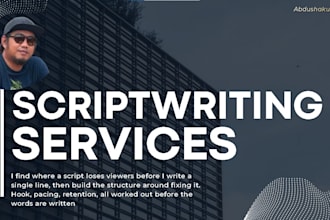 professionally audit and write your youtube script