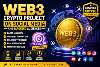 market your web3 crypto project on social media and targerted audiences