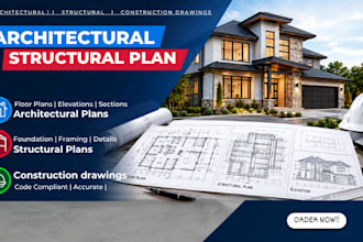 do architectural structural plan construction drawing for texas virginia