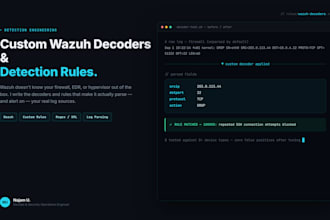 write custom wazuh decoders and detection rules for your log sources