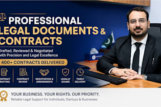 draft and review legal documents and contracts