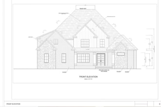 draft blueprints elevation for USA building permit approval, 2d autocad drawing