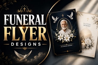 design professional funeral flyer