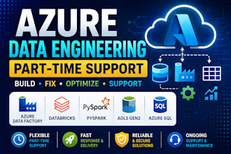provide expert azure data engineering and part time support