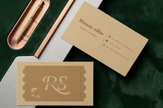 elegant minimalist business card and branding