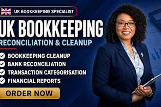 do UK bookkeeping, bank reconciliation and bookkeeping cleanup