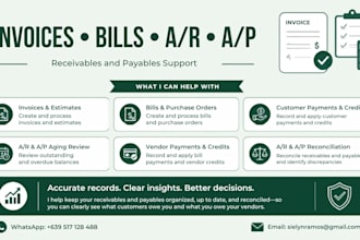 manage your accounts payable, receivable, and invoices