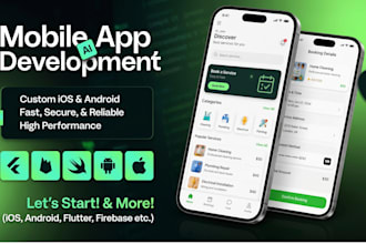 develop flutter app with firebase backend for android and ios