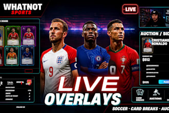 design a premium FIFA and uefa whatnot livestream overlay