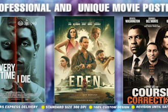 design movie poster or event poster film poster