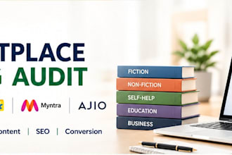 audit and optimize amazon flipkart myntra or ajio listings