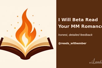 beta read your mm romance manuscript with honest feedback