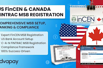 do usa llc and msb registration fintrac, fincen, us bank setup for your business
