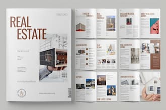 design luxury real estate brochure, property listing, agent booklet