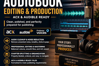 edit, produce and master your audiobook for acx and audible