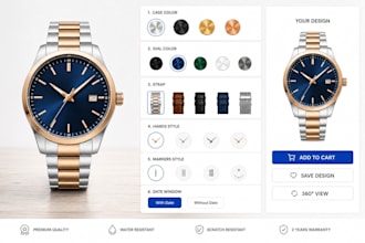 setup a 2d 3d watch customizer for your shopify woocommerce store