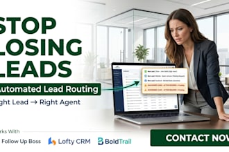 build real estate CRM lead routing and assignment automation