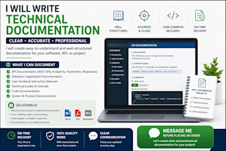 write technical documentation for software and IT projects