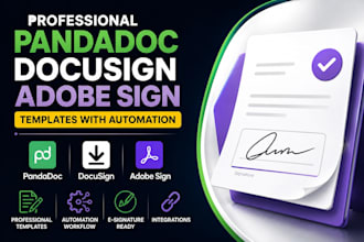design professional pandadoc, docusign adobe sign templates with automation