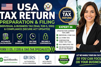 be your US tax preparer and accounting bookkeeper