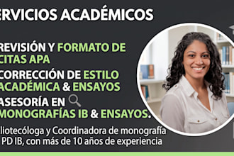 especialista en monografías ib, bibliotecología