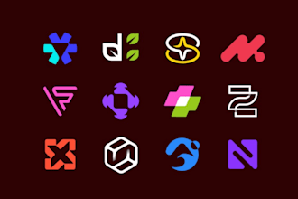 design professional modern wordmark polygon abstract logo