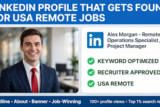 optimize linkedin profile for USA remote jobs and recruiters