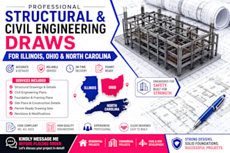 do structural civil engineering draws for illinois, ohio, north carolina