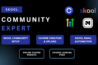 skool community setup skool online community setup skool community skool manager
