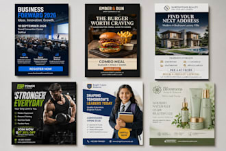 design professional flyers, posters and promotional materials