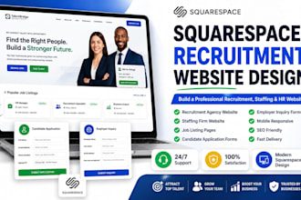 build squarespace recruitment agency hiring staffing job listing website