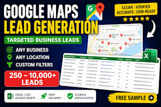 scrape google maps and build a targeted business lead list