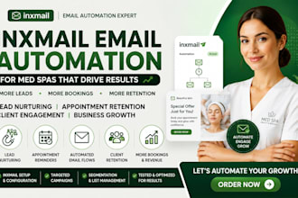 setup inxmail med spa email automation lead nurturing appointment retention