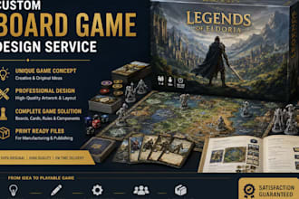 do board game design, custom tabletop game art