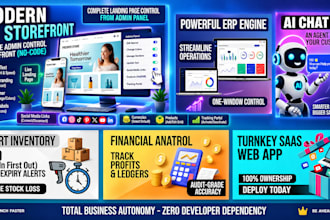 build a turnkey erp online store web app with inventory with stock management