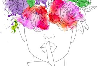 draw minimalist modern line art illustration