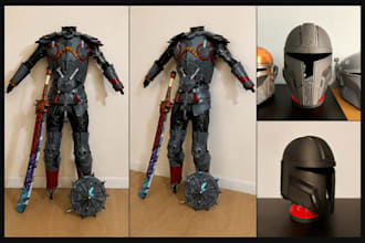 3d printable custom cosplay creation 3d anime knight armor helmet 3d mask stl