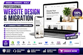 design and migrate shopify payhip beacon ai jotform linktree land page website