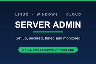 do linux and windows server administration, SSL, dns, webhosting setup and fixes
