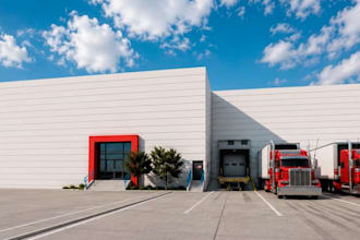 construct exterior warehouse 3d industrial render cgi space park HQ walkthrough
